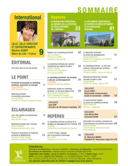 Promotion économique & Marketing territorial cas de l&rsquo;Oriental (Version française)